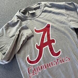 Comfort Colors Alabama Gymnastics Long Sleeve T-Shirt Gray Crimson Tide Small